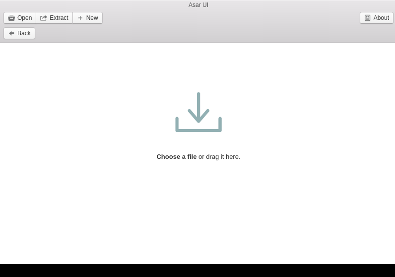 Screenshot of AsarUI